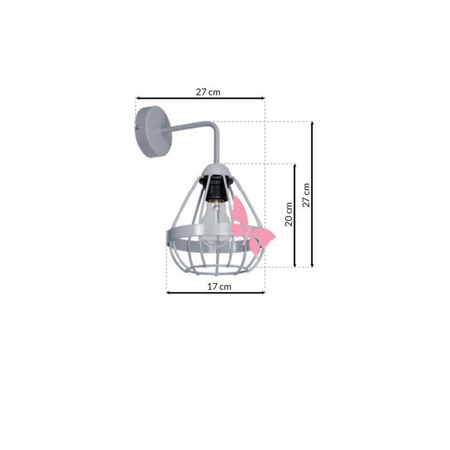 Kinkiet KAGO GRAY 1xE27 MLP4931