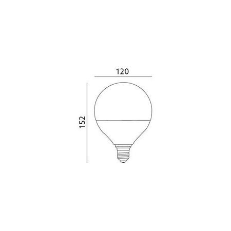 Żarówka LED E27 G120 24W barwa CIEPŁOBIAŁA