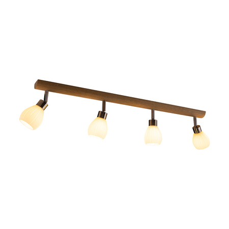 Lampa sufitowa Kira w zestawie 4xG9 LED 300lm 2700K 3W Dąb Olejowany/Metal Satyna/Szkło Białe 2047417420993