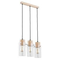 Lampa wisząca ALFA TANTUM DREWNIANA 3xE27 13cm | 60176