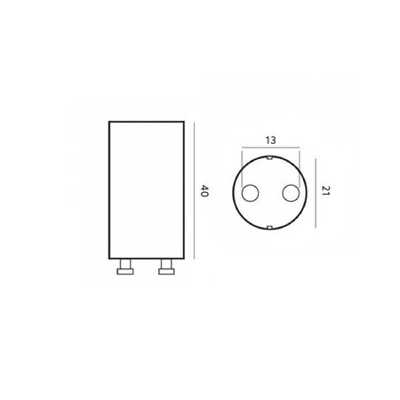 Starter do opraw magnetycznych na dla tub LED T8