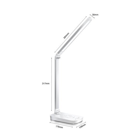 Lampa biurkowa LED LIGHT11 5W czarna z ładowarką indukcyjną