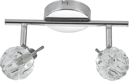 Nowoczesna lampa sufitowa/ścienna BOMBOLA listwa 92-70296 chrom 2xG9