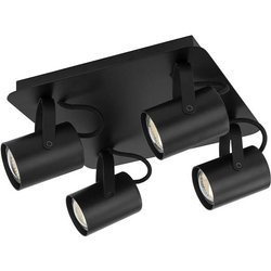 Nowoczesna lampa sufitowa plafon KAMERA 4 czarny 32555