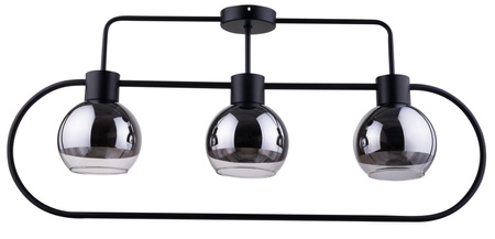 Lampa sufitowa plafon elipsa LINDA 3 PL czarny 31887