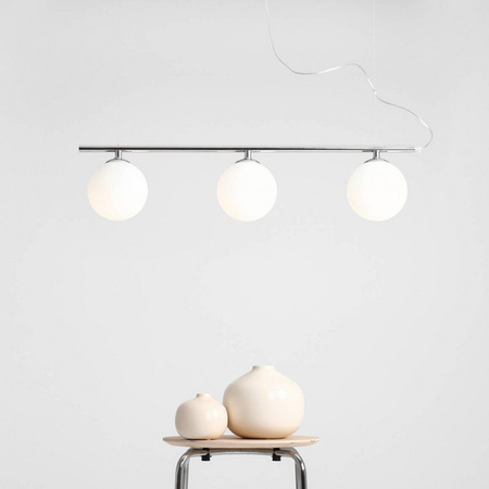Aldex Lampa wisząca BERYL 3, 1006E_4, chrom/biały, 3x40W E14