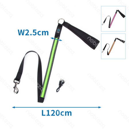 Świecąca smycz LED dla psa typ USB A dł. 120cm | pomarańczowy
