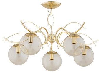 Lampa sufitowa ALFA PANDA ZŁOTA 5x E14 68cm | 63210