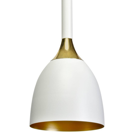 Nowoczesna lampa wisząca CLARK WHITE/GOLD 1xE27 MLP6219