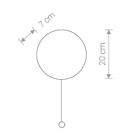 Kinkiet sklejka MINIMAL okrąg drewniany 20cm 9377