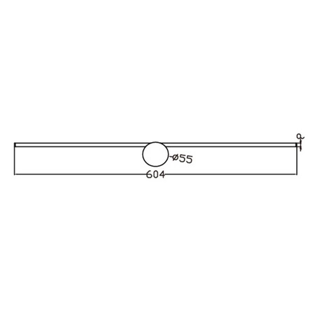 Kinkiet Modern Slim L, chrom, 8W LED, barwa ciepła 3000K, IP44