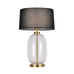 Lampa stołowa Amur 58cm E27 | biały/transparenty