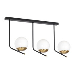 Lampa sufitowa nowoczesna kula CARINA III czarny/biały szer. 65cm