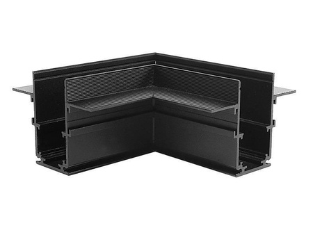 Łącznik kątowy do szyn magnetycznych podtynkowych 13mm | czarny