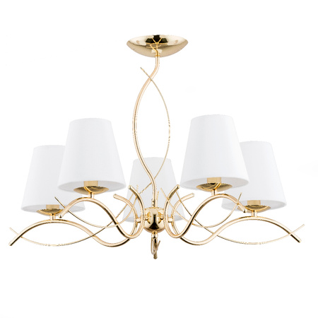 Lampa sufitowa ALFA MONZA ZŁOTA 5xE14 70cm | 27615