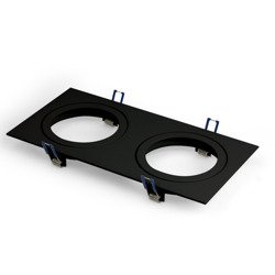 Oprawa wpuszczana oczko sufitowe CROSTI GAVI DUE czarny szer. 30,3x15cm