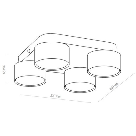 Nowoczesna lampa sufitowa SPACE GOLD 6143 4xGX53 6143