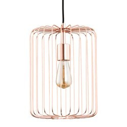 Druciana lampa kratka LENKA COPPER miedź śr. 27cm