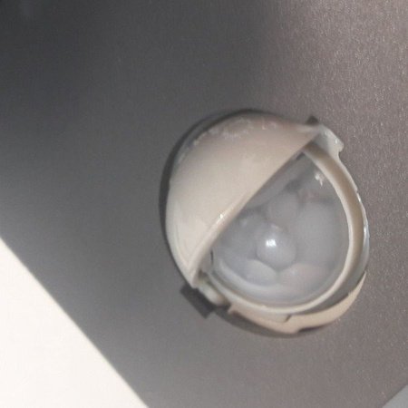 Lampa nad drzwi QUAZAR 13 SZARA z czujnikiem