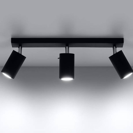 Plafon RING 3  punktowy Stal kolor czarny 12W LED, SL.0093