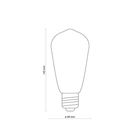 Żarówka dekoracyjna E27 BULB LED 3570 6,5W barwa ciepła 2200K transparentna 3570