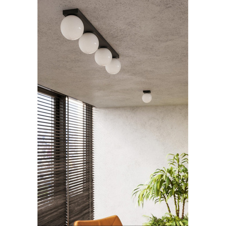 Plafon YOLI 3, czarny z białymi kloszami, 3x40W G9, SL.1153