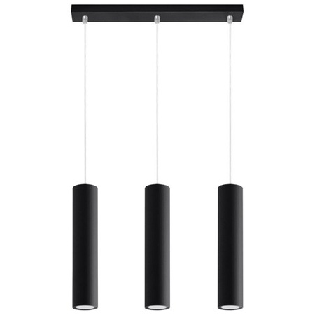 Lampa Wisząca LAGOS 3 czarny stal, GU10, 3 x 40 W, SL.0329