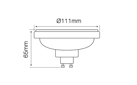 Żarówka LED  ES111 GU10 230V 12W 750lm 45° biała dzienna 4000K