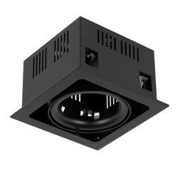 Oprawa wpuszczana downlight CROSTI TRAVO czarny szer. 17cm