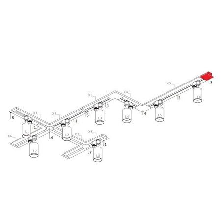 Końcówka zasilająca PROFILE RECESSED POWER END CAP BLACK 8973