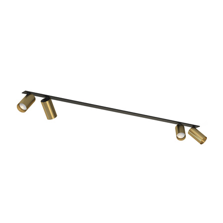 Lampa 4 punktowa podtynkowa MONO SURFACE IV szer. 118cm GU10 | mosiądz 7747