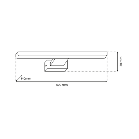 Kinkiet nad obraz PINTO CHROME 12W LED 50cm | chrom