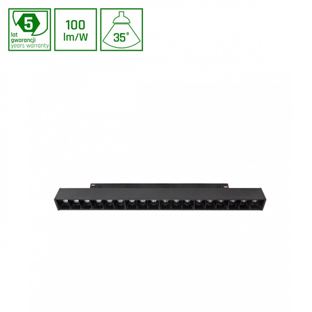 Oprawa szynoprzewodu SHIFT GRID M 30cm 17W biała ciepła | czarny