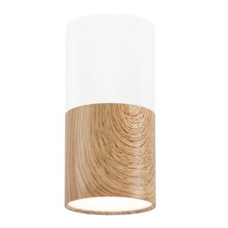 Lampa sufitowa TUBA 2273655, biała + drewno, 1x15W GU10