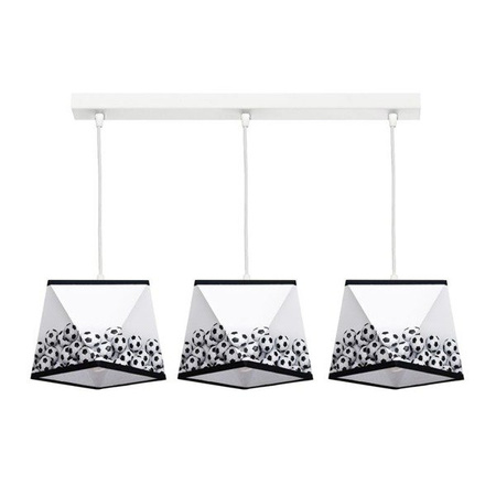 Lampa wisząca nowoczesna listwa MUNDIAL 3D III szer. 72cm piłka nożna