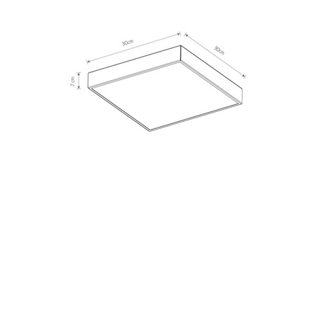 Plafon QUAD WHITE 30cm 4xGX53 | czarny