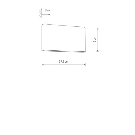 Lampa ścienna SEMI LED M wys.9cm dług.11cm 2x5W 3000K 500 lm IP54 | Czarny