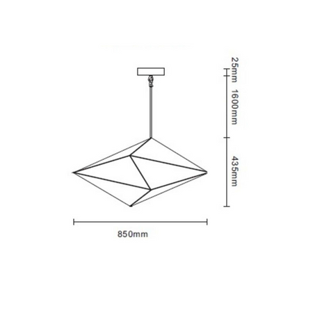 Nowoczesna lampa wisząca pozioma KONSTELACJA, 7x8W LED G9