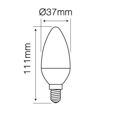 Żarówka LED DIM E14 SMD 170-250V 9W 992lm 2700K C37 ściemnialna | ciepła