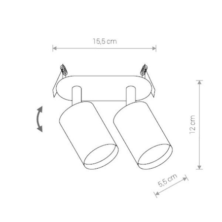 Lampa dwupunktowa EYE FIT WHITE II 9395