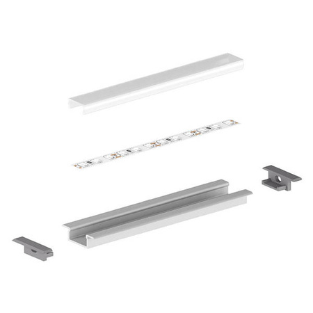 Profil LED P6-2 wpuszczany 100cm szer. 13mm | do osłonek C13 | czarny