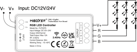 MI-LIGHT KONTROLER LED 3W1 2.4GHz 12-24VDC | RGB/RGBW/RGB+CCT