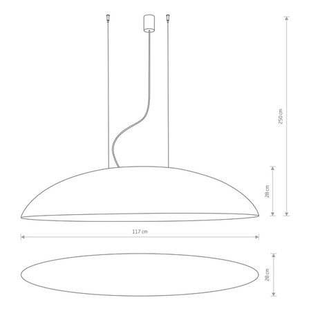 Lampa wisząca CANOE dł. 117cm 40W 5xE27 | biały/miedziany 10326