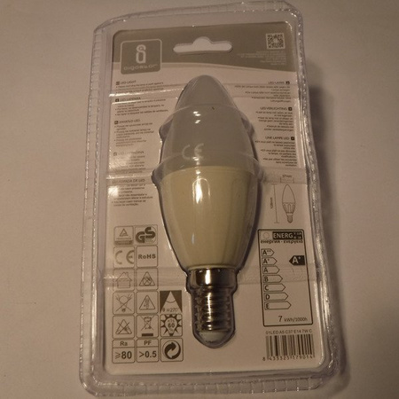 Żarówka LED E14 7W ciepła 3000K świeczka C37