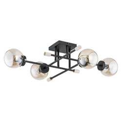 Lampa sufitowa ALFA TRANSFER CZARNA 4xE14 85cm | 25364