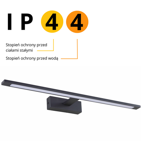 Kinkiet łazienkowy ISLA XXL, czarny, 32W LED, zmienna barwa CCT