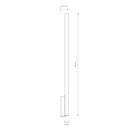 Kinkiet LASER WALL CHOCOLATE XL 78cm G9 | czekoladowy 10832