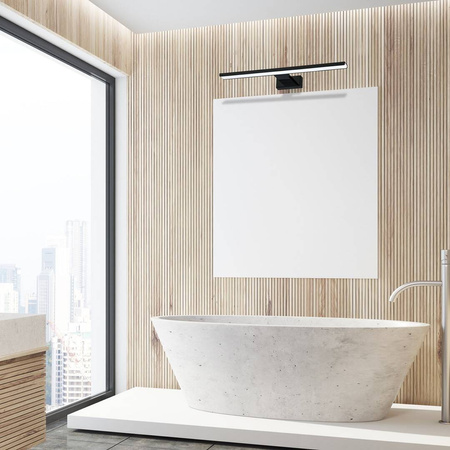 Kinkiet nad lustro do łazienki SHINE LED BLACK 13,8W 60cm | czarny