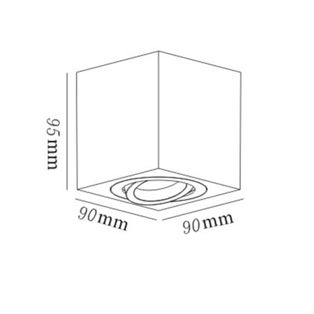 Oprawa natynkowa LYON, czarna, 1x50W GU10