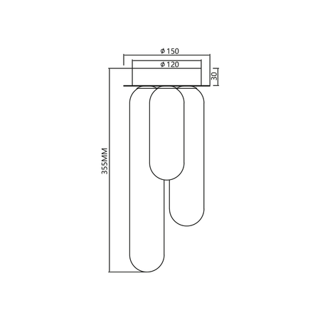 Lampa sufitowa PAX GOLD 3xG9